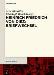 Cover von Heinrich Friedrich von Diez: Briefwechsel