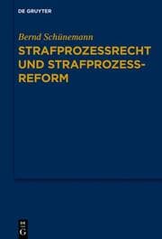 Cover von Strafprozessrecht und Strafprozessreform