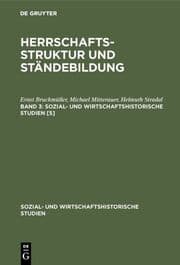 Cover von Herrschaftsstruktur und Ständebildung. Band 3