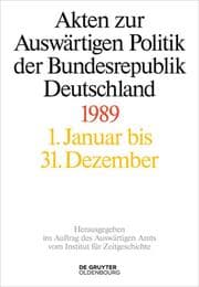 Cover von Akten zur Auswärtigen Politik der Bundesrepublik Deutschland 1989