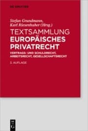 Cover von Textsammlung Europäisches Privatrecht