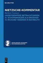 Cover von Kommentar zu Nietzsches 'Unzeitgemässen Betrachtungen'