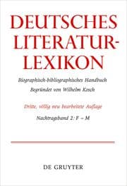 Cover von Deutsches Literatur-Lexikon Nachtragsband 2: F-M