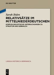 Cover von Relativsätze im Mittelniederdeutschen