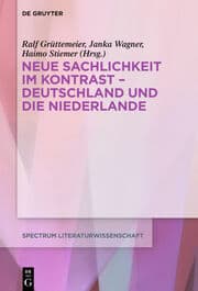 Cover von Neue Sachlichkeit im Kontrast - Deutschland und die Niederlande