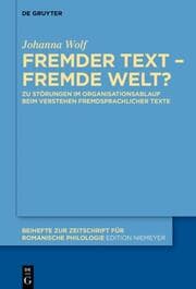 Cover von Fremder Text - fremde Welt?
