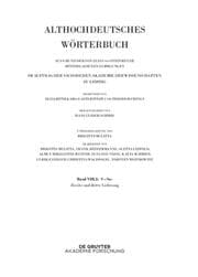 Cover von Band VIII, 1: S-Sn. 2.-3. Lieferung (saharahi bis satulgiskirri)