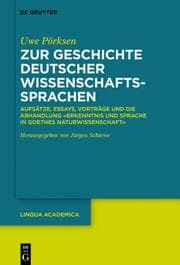 Cover von Zur Geschichte deutscher Wissenschaftssprachen