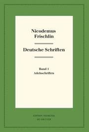 Cover von Nicodemus Frischlin: Deutsche Schriften