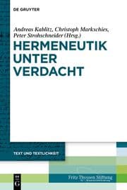 Cover von Hermeneutik unter Verdacht