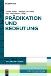 Cover von Prädikation und Bedeutung
