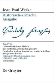Cover von Leben des Quintus Fixlein, aus funfzehn Zettelkästen gezogen