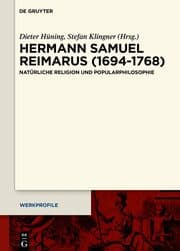 Cover von Hermann Samuel Reimarus (1694-1768)