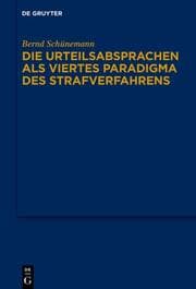 Cover von Die Urteilsabsprachen als viertes Paradigma des Strafverfahrens