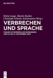 Cover von Verbrechen und Sprache