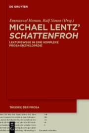 Cover von Michael Lentz' >Schattenfroh<