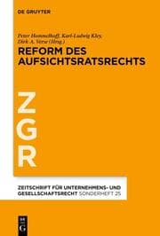 Cover von Reform des Aufsichtsratsrechts