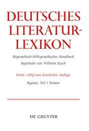 Cover von Deutsches Literatur-Lexikon: Register, Teil I - Namen