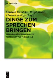Cover von Dinge zum Sprechen bringen
