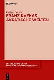 Cover von Franz Kafkas akustische Welten