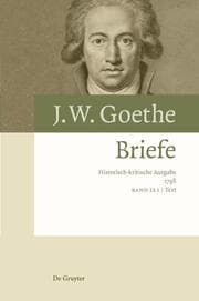 Cover von Johann Wolfgang von Goethe Briefe 1798