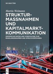 Cover von Strukturmaßnahmen und Kapitalmarktkommunikation