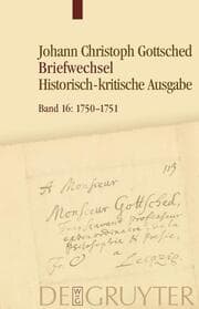 Cover von Johann Christoph Gottsched: Briefwechsel - Juni 1750 März 1751