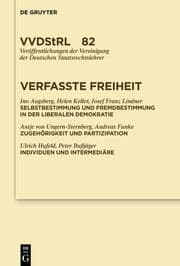 Cover von Verfasste Freiheit