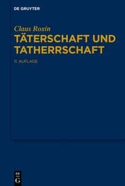 Cover von Täterschaft und Tatherrschaft