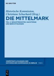 Cover von Die Mittelmark Teil 4: Gesamtregister, Nachträge und Berichtigungen