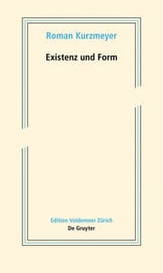 Cover von Existenz und Form