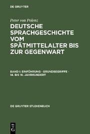 Cover von Einführung · Grundbegriffe · 14. bis 16. Jahrhundert
