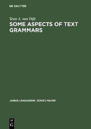 Cover von Some Aspects of Text Grammars