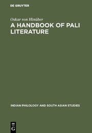 Cover von A Handbook of Pali Literature