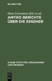 Cover von Antike Berichte über die Essener