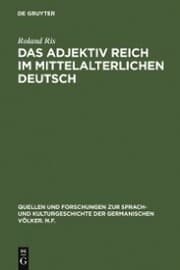 Cover von Das Adjektiv reich im mittelalterlichen Deutsch