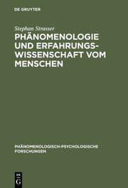 Cover von Phänomenologie und Erfahrungswissenschaft vom Menschen