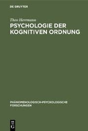 Cover von Psychologie der kognitiven Ordnung