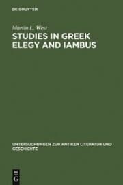 Cover von Studies in Greek Elegy and Iambus