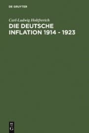 Cover von Die deutsche Inflation 1914 - 1923