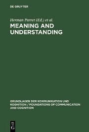 Cover von Meaning and Understanding