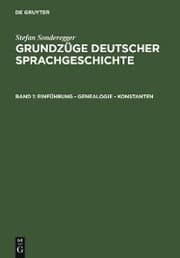 Cover von Einführung - Genealogie - Konstanten
