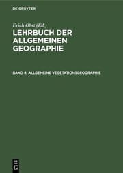 Cover von Allgemeine Vegetationsgeographie