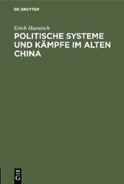Cover von Politische Systeme und Kämpfe im alten China