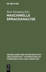 Cover von Maschinelle Sprachanalyse