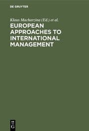 Cover von European Approaches to International Management