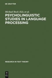 Cover von Psycholinguistic Studies in Language Processing