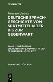 Cover von Einführung, Grundbegriffe, Deutsch in der frühbürgerlichen Zeit