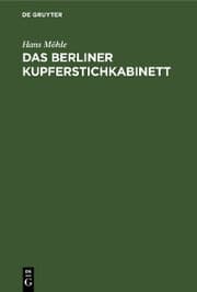 Cover von Das Berliner Kupferstichkabinett