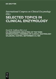 Cover von Proceedings (selected) of the Third International Congress of Clinical Enzymology Salzburg, Austria, September 6-9,1981